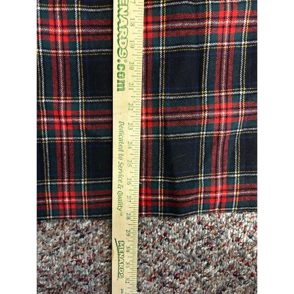 Vintage 80s Pendleton Black Red Tartan Plaid Wool A-Line Midi Skirt Size 16 - Picture 13 of 13